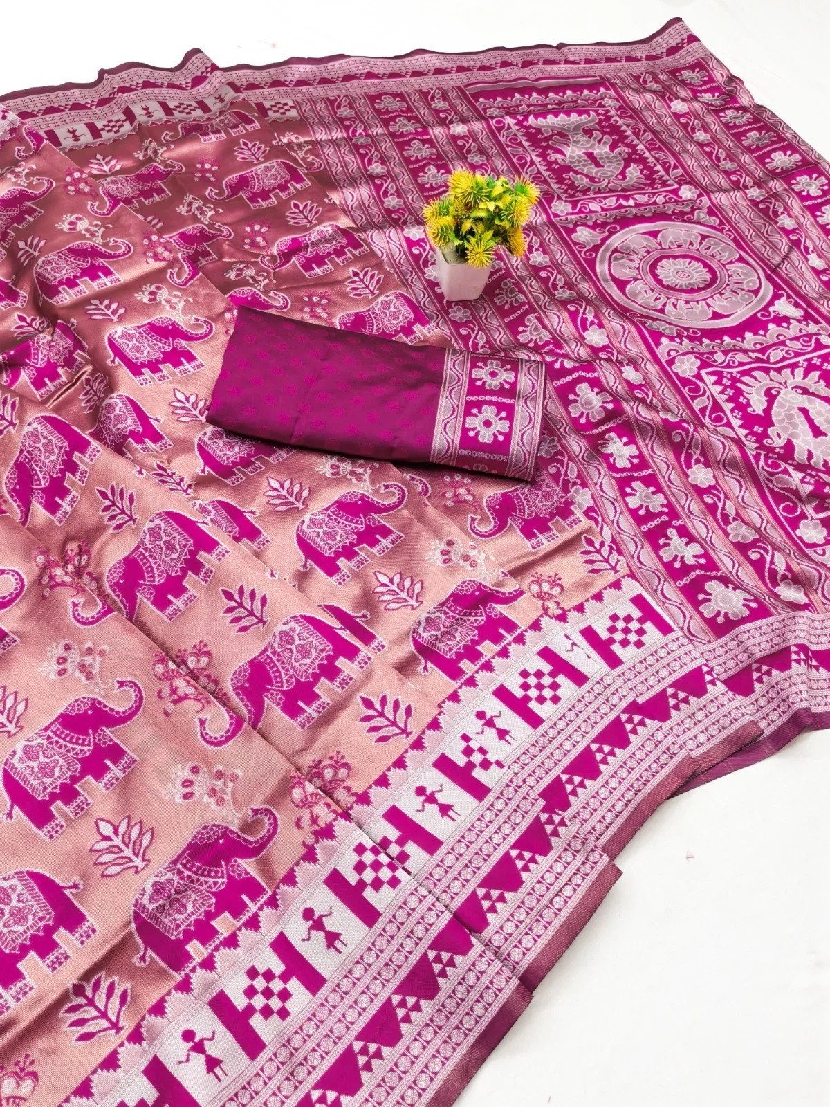 Banarasi 45251 Soft Silk Jacquard Worked Saree Collection