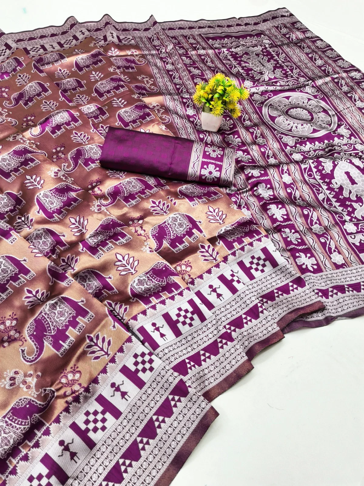 Banarasi 45251 Soft Silk Jacquard Worked Saree Collection
