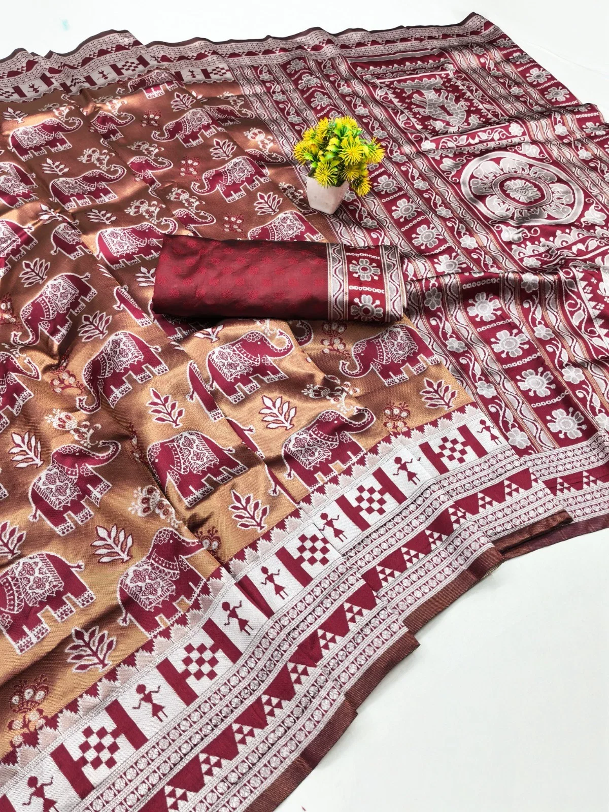 Banarasi 45251 Soft Silk Jacquard Worked Saree Collection