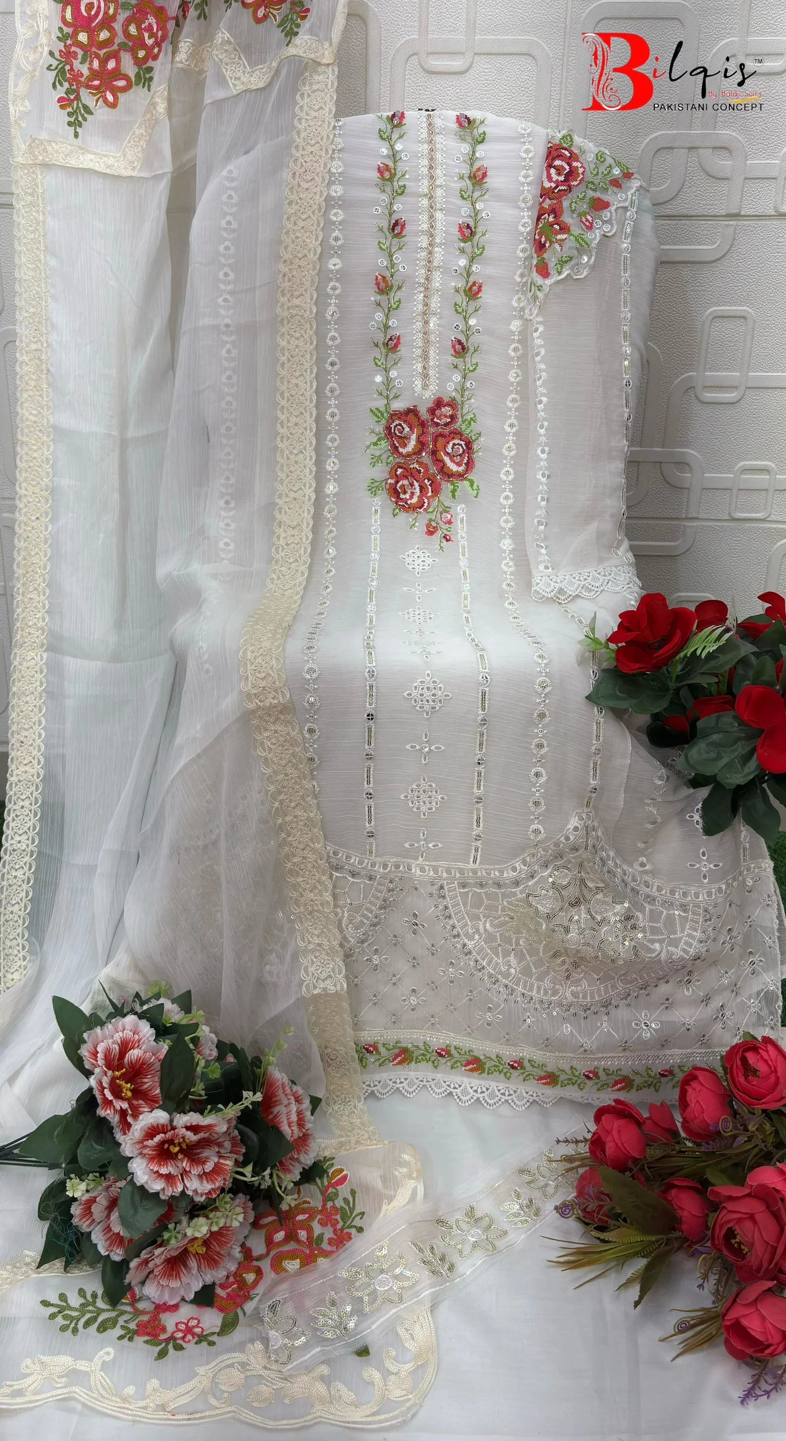 Elan E 01 Chiffon Embroidered Salwar Kameez
