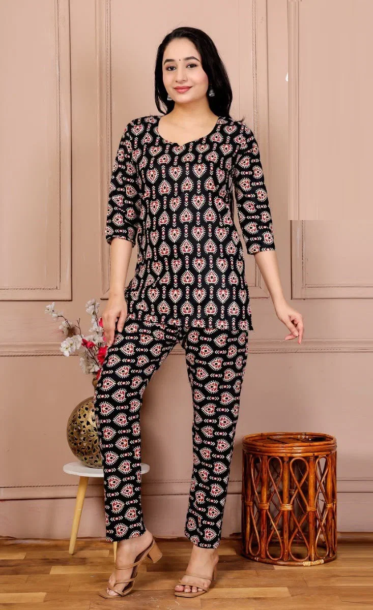 Lrc 11 Cotton Ajrakh Printed Co Ord Set Collection
