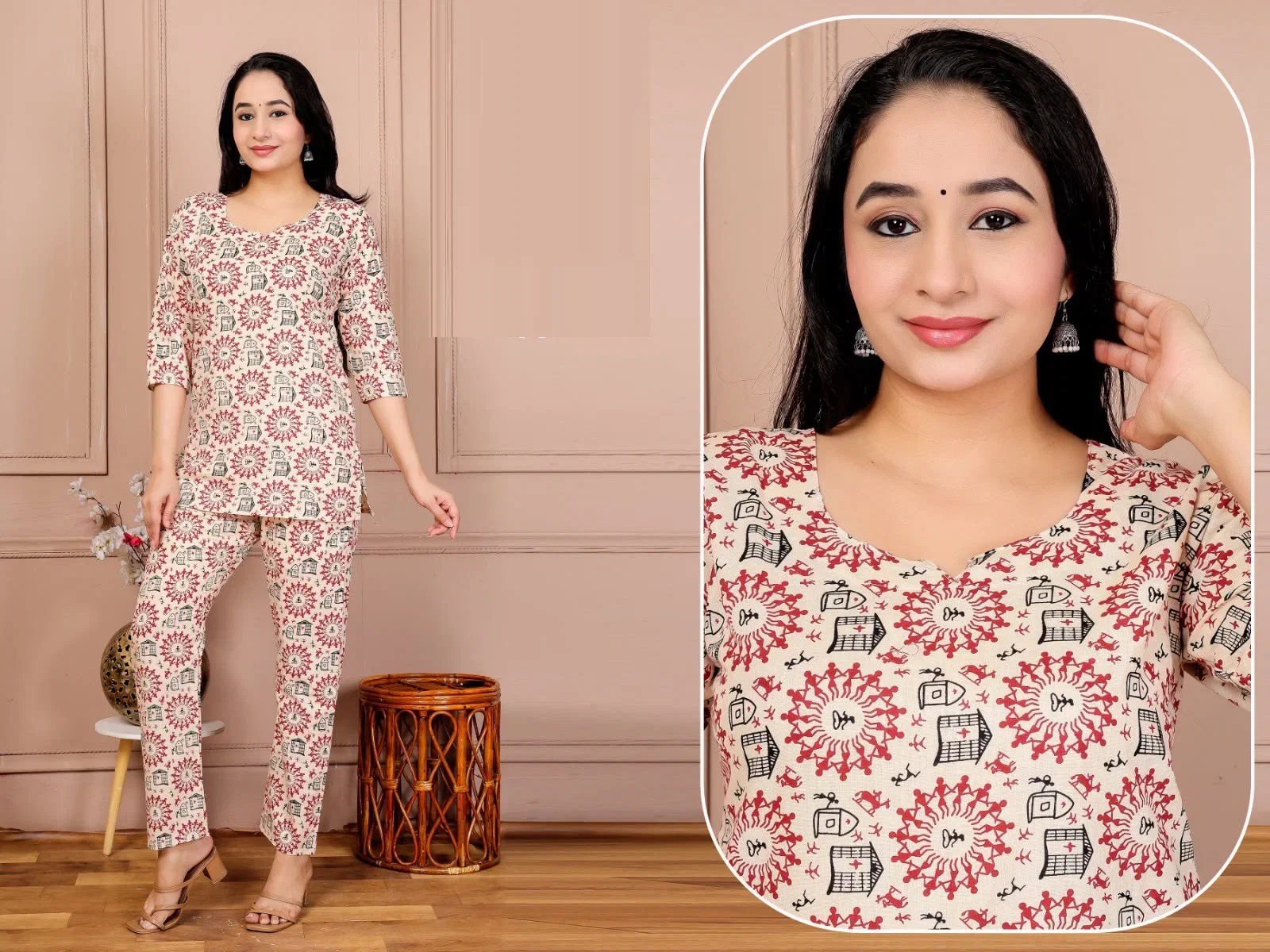 Lrc 11 Cotton Ajrakh Printed Co Ord Set Collection