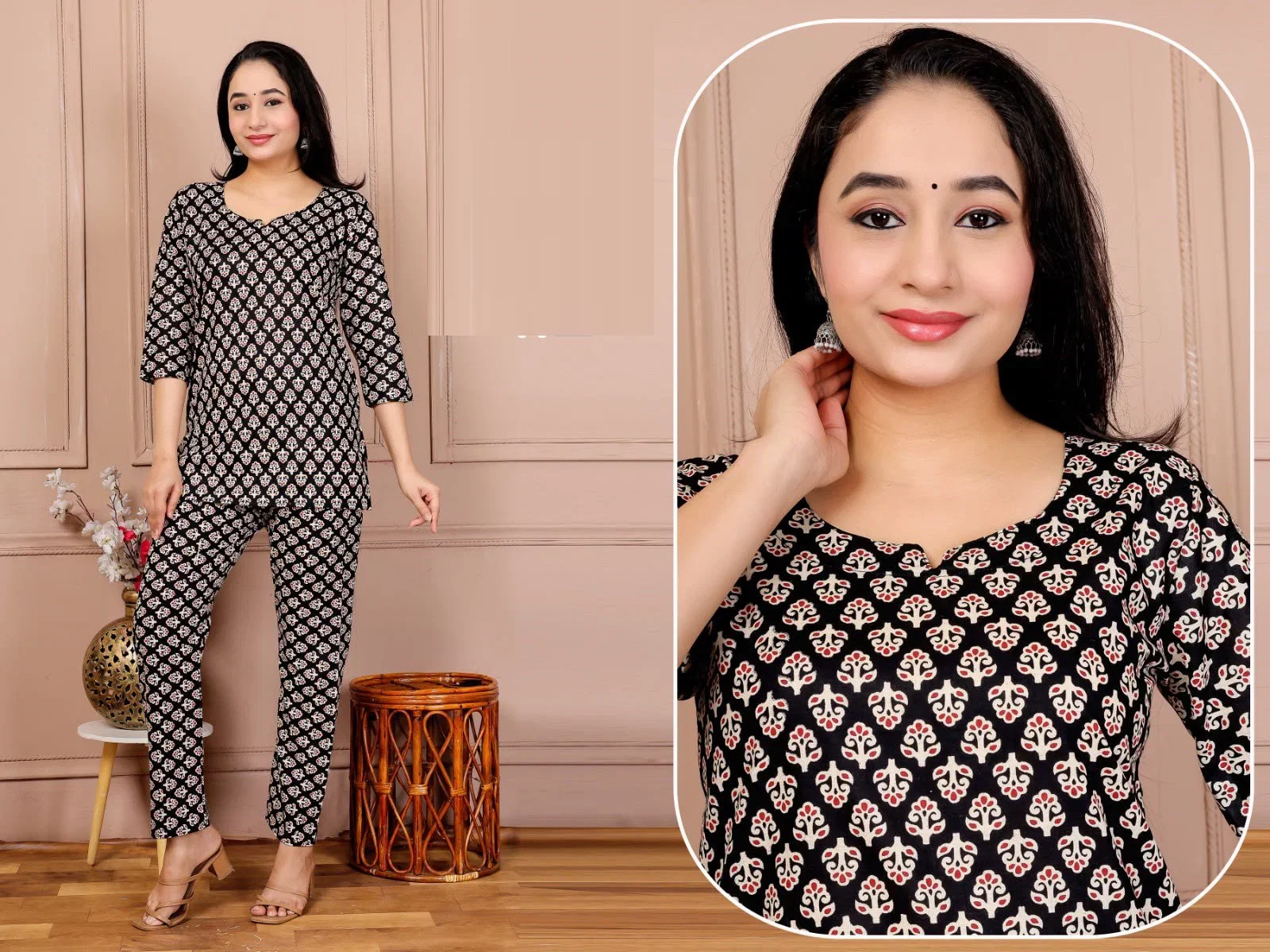 Lrc 11 Cotton Ajrakh Printed Co Ord Set Collection