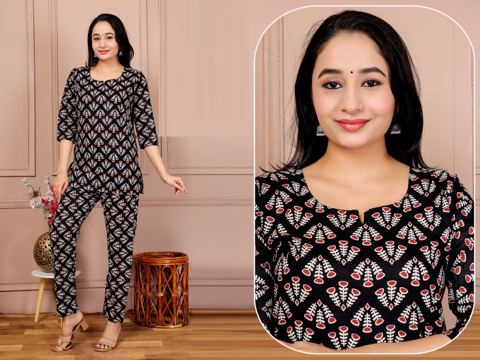 Lrc 11 Cotton Ajrakh Printed Co Ord Set Collection