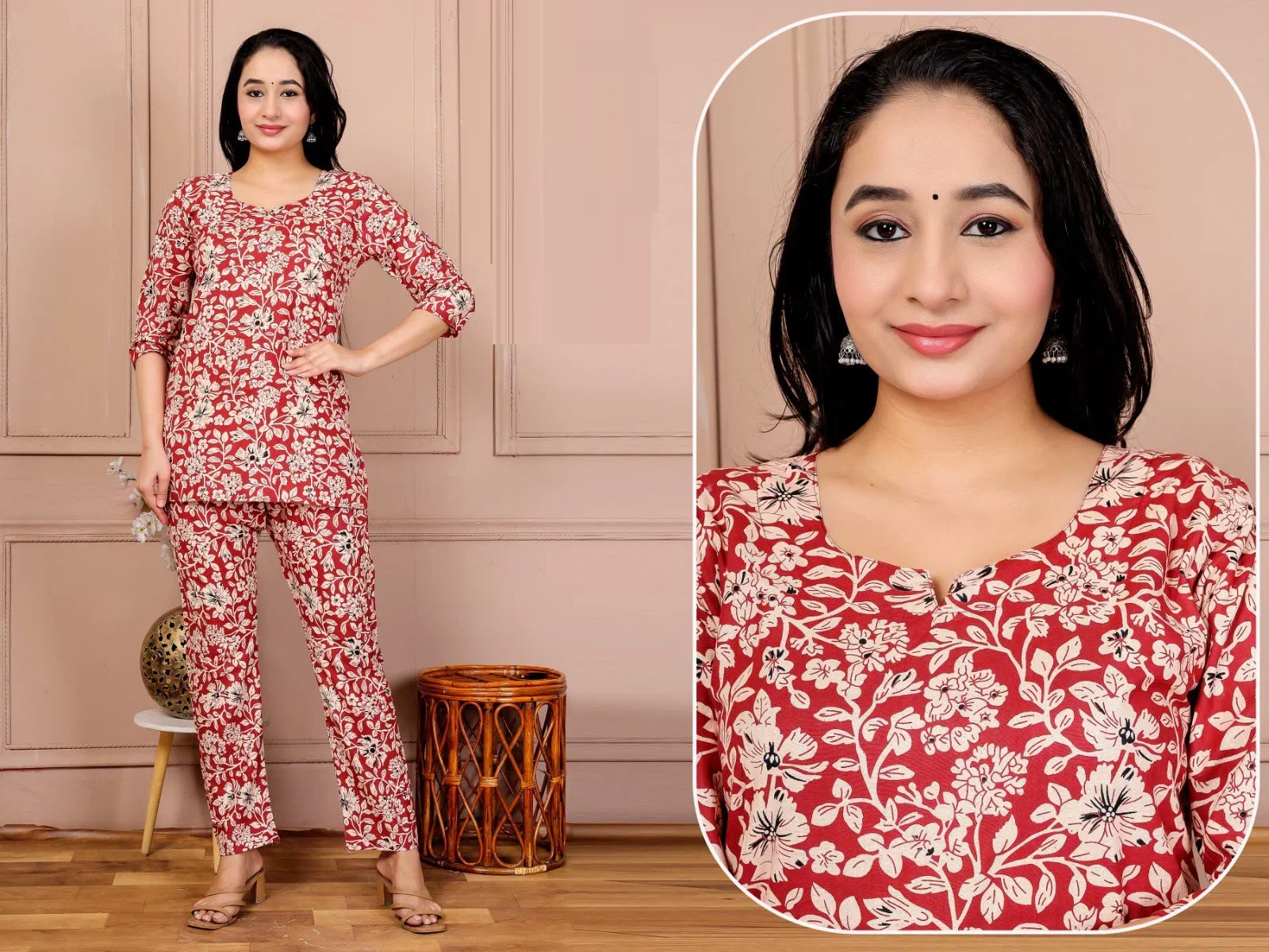 Lrc 11 Cotton Ajrakh Printed Co Ord Set Collection