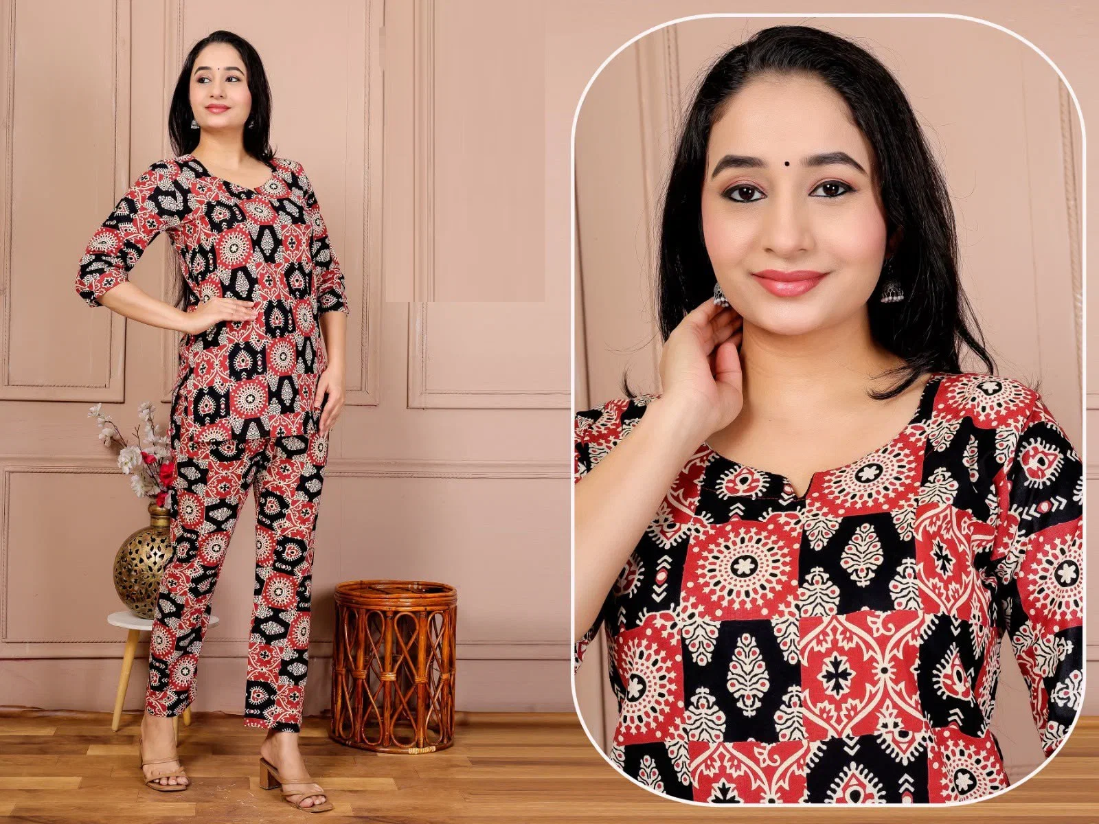 Lrc 11 Cotton Ajrakh Printed Co Ord Set Collection