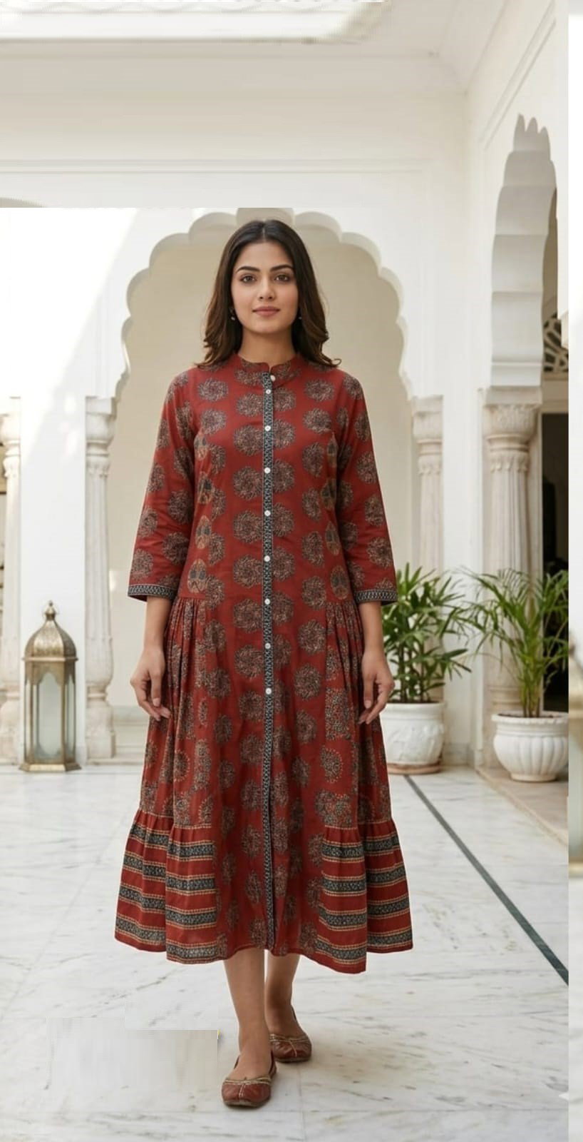 Naisha K 1036 Cotton Printed Aline Kurti