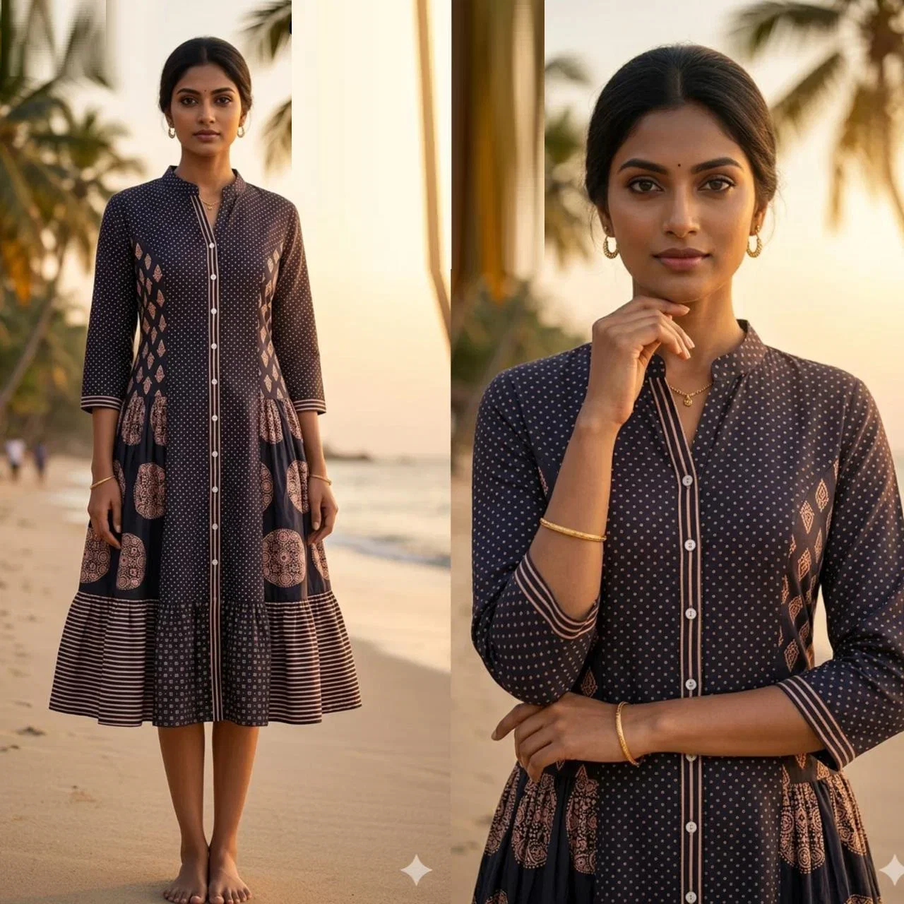 Naisha K 1036 Cotton Printed Aline Kurti