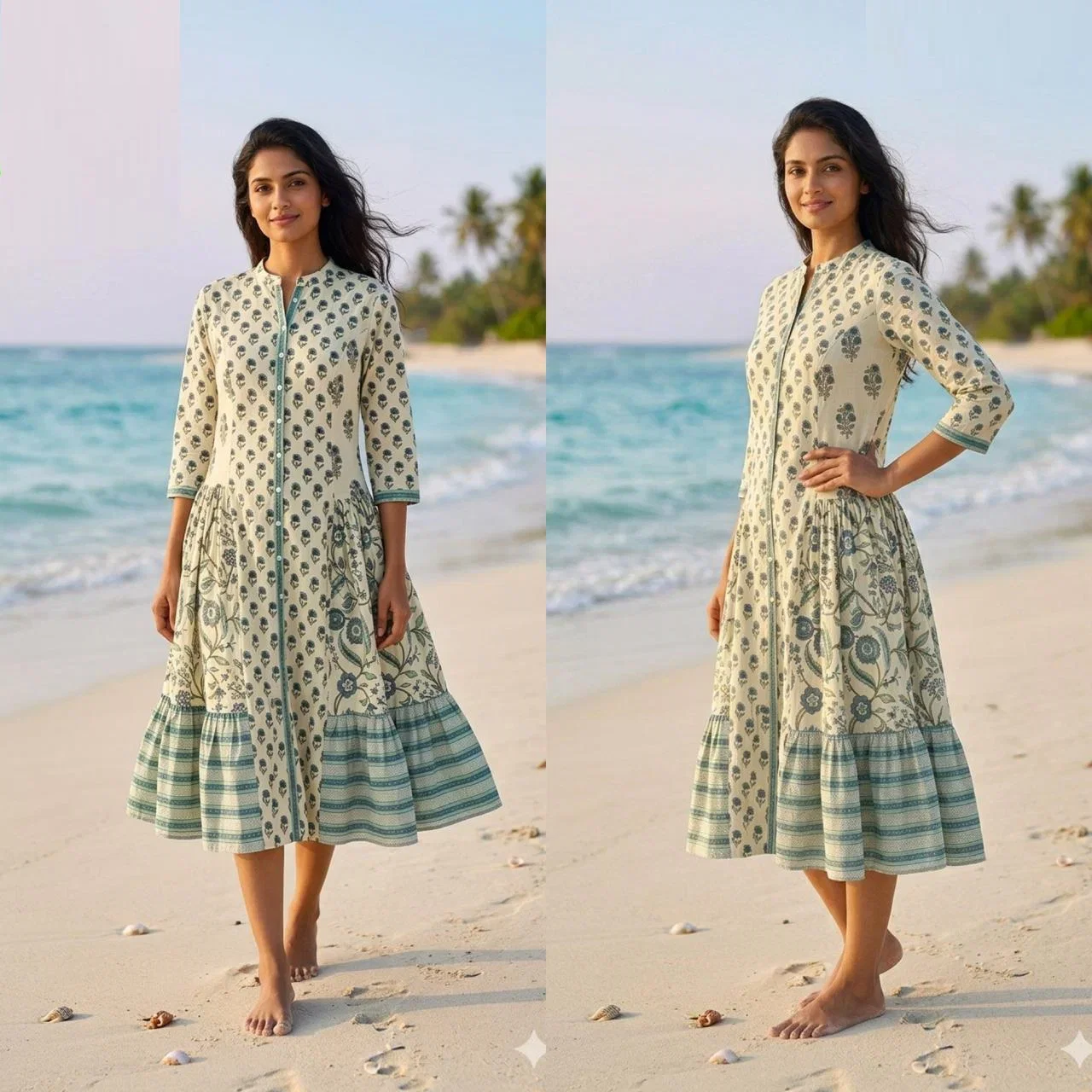 Naisha K 1036 Cotton Printed Aline Kurti