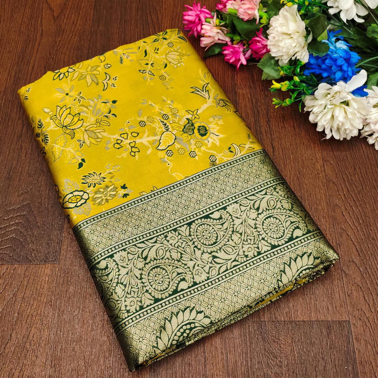 Soft Silk 6002 Lichi Silk Jacquard Work Saree Collection