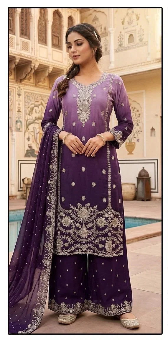 Hoor Tex 849 A To D Star Padding Shaded Salwar Kameez