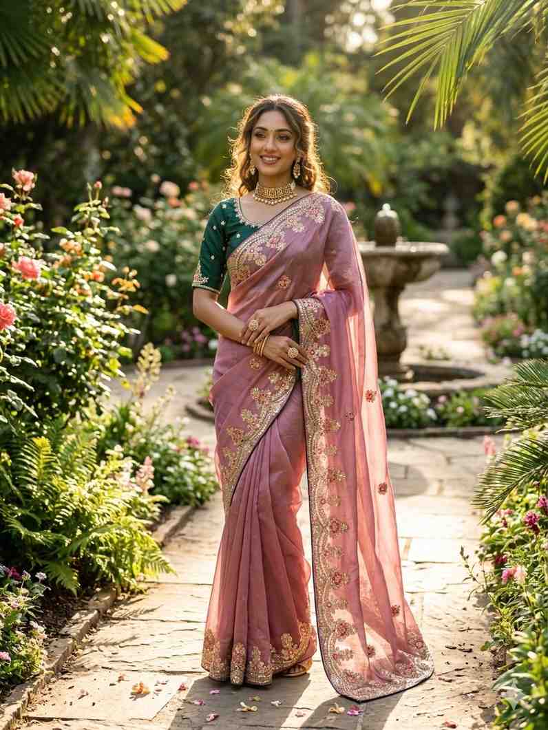 Kc 409 Fandy Silk Sequence Worked Saree Collection