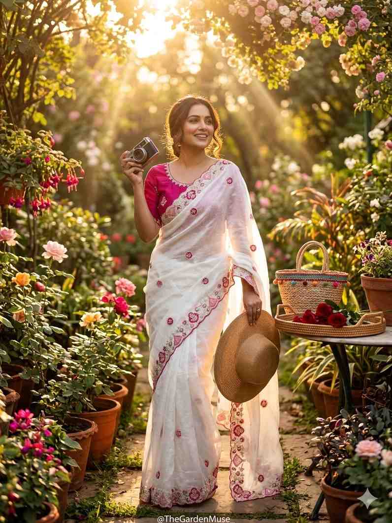 Kc 401 Georgette Embroidered Zari Border Saree Collection