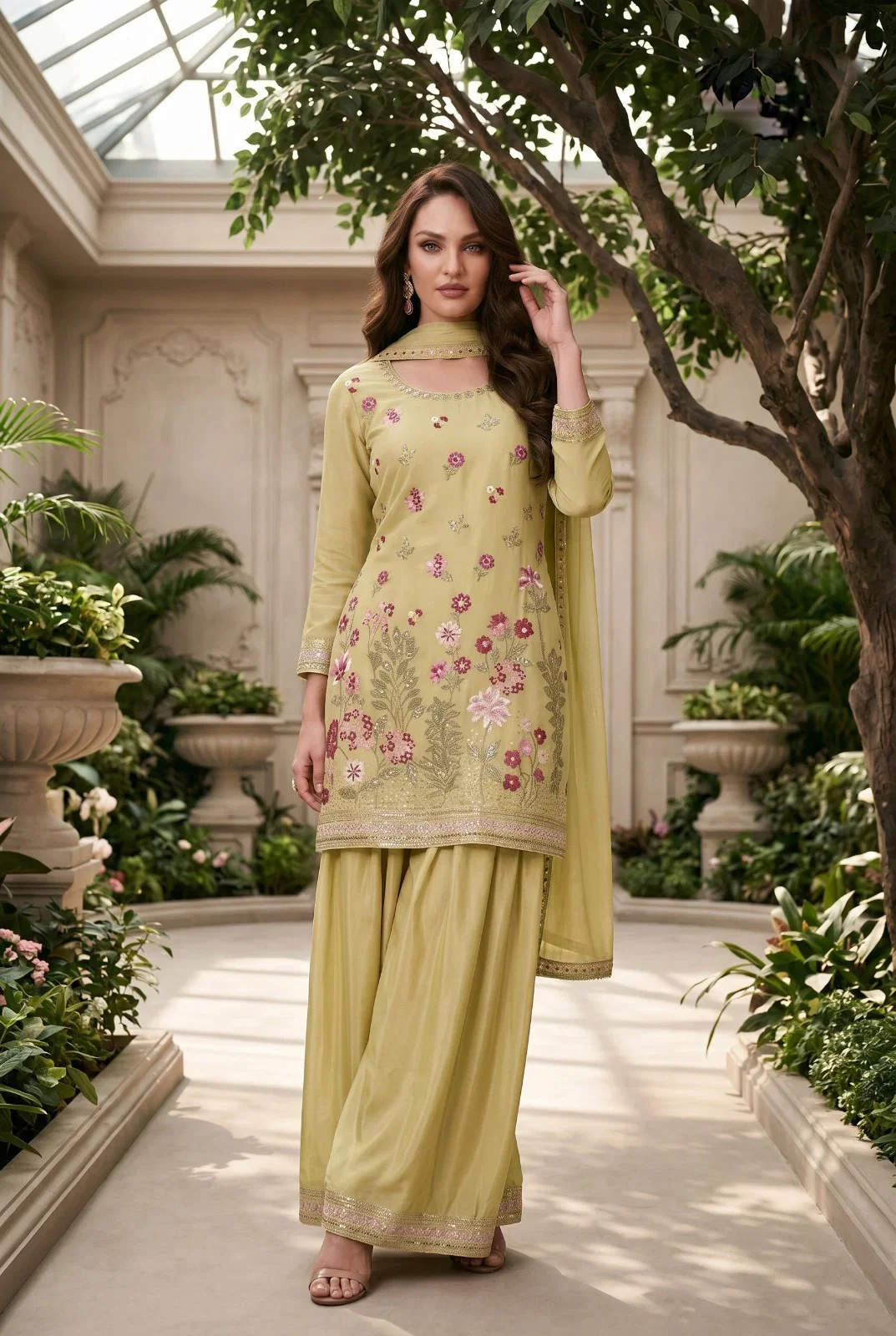 Titali 10001 A To D Chinon Embroidered Salwar Kameez Collection