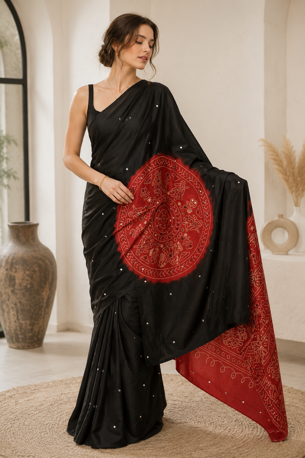 Sf Aks Gaji Silk Mirror Worked Saree Collection