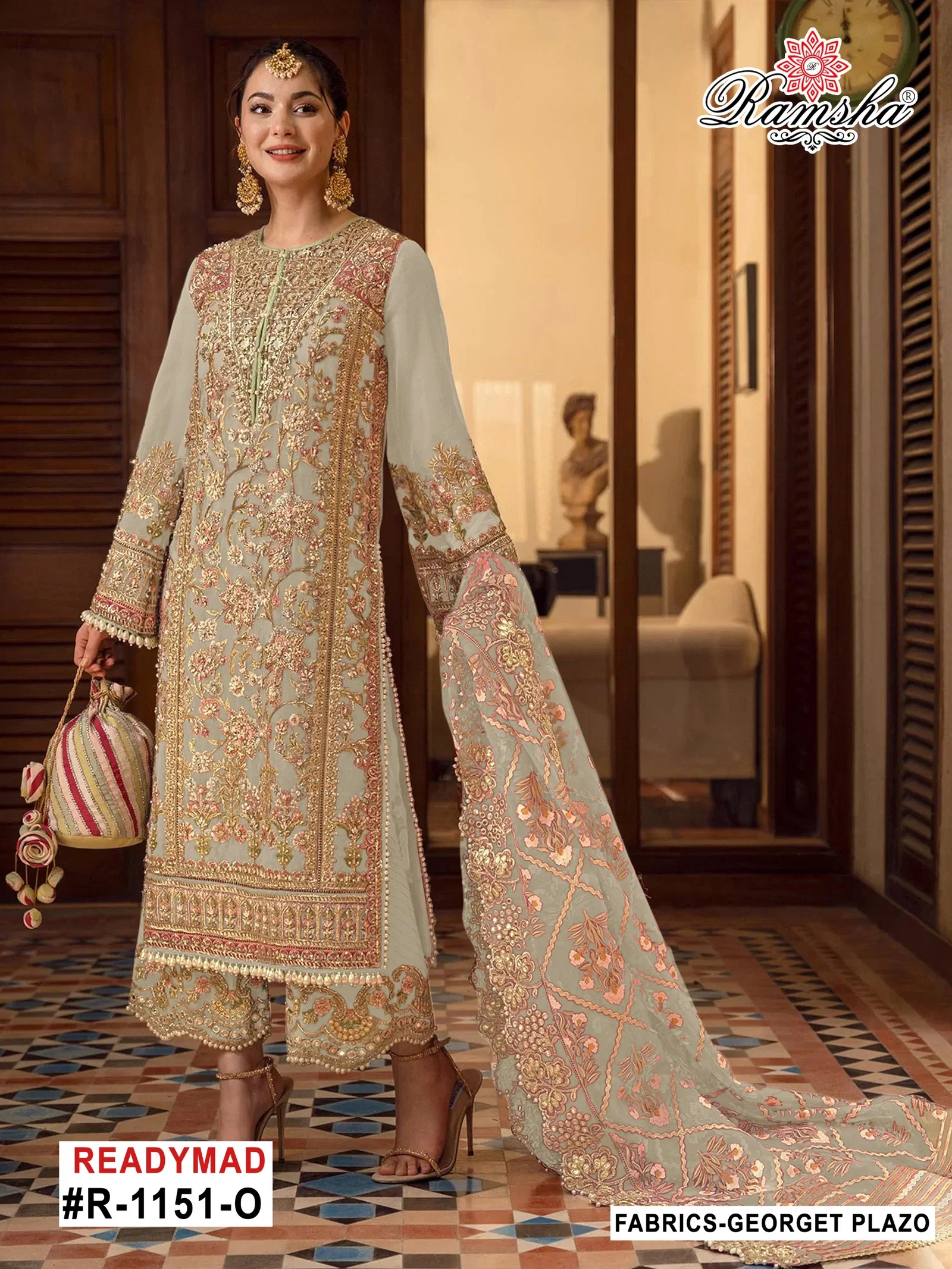 Ramsha R 1151 M To P Georgette Embroidered Salwar Kameez