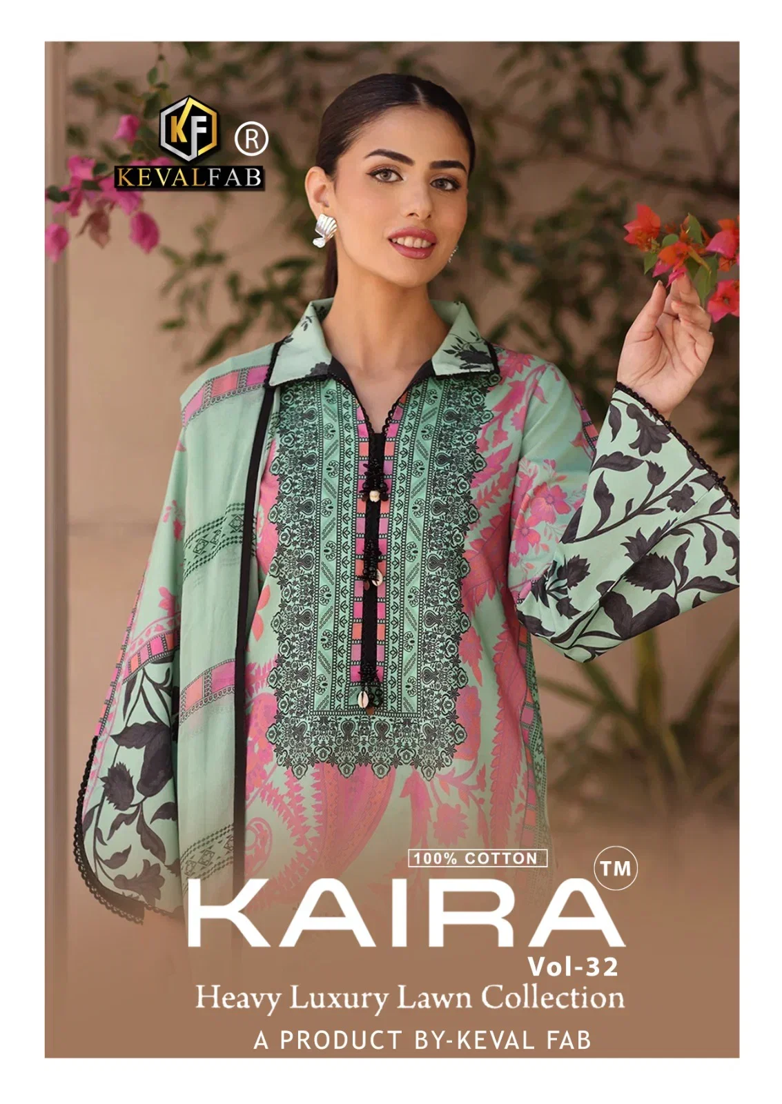 Keval Kaira Vol 32 Lawn Cotton Karachi Dress Material Collection