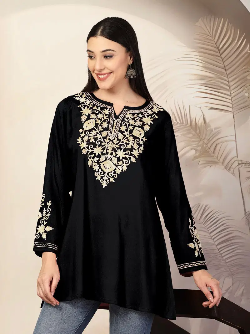 Adaa Vol 1 Rayon Embroidered Short Kurti Collection