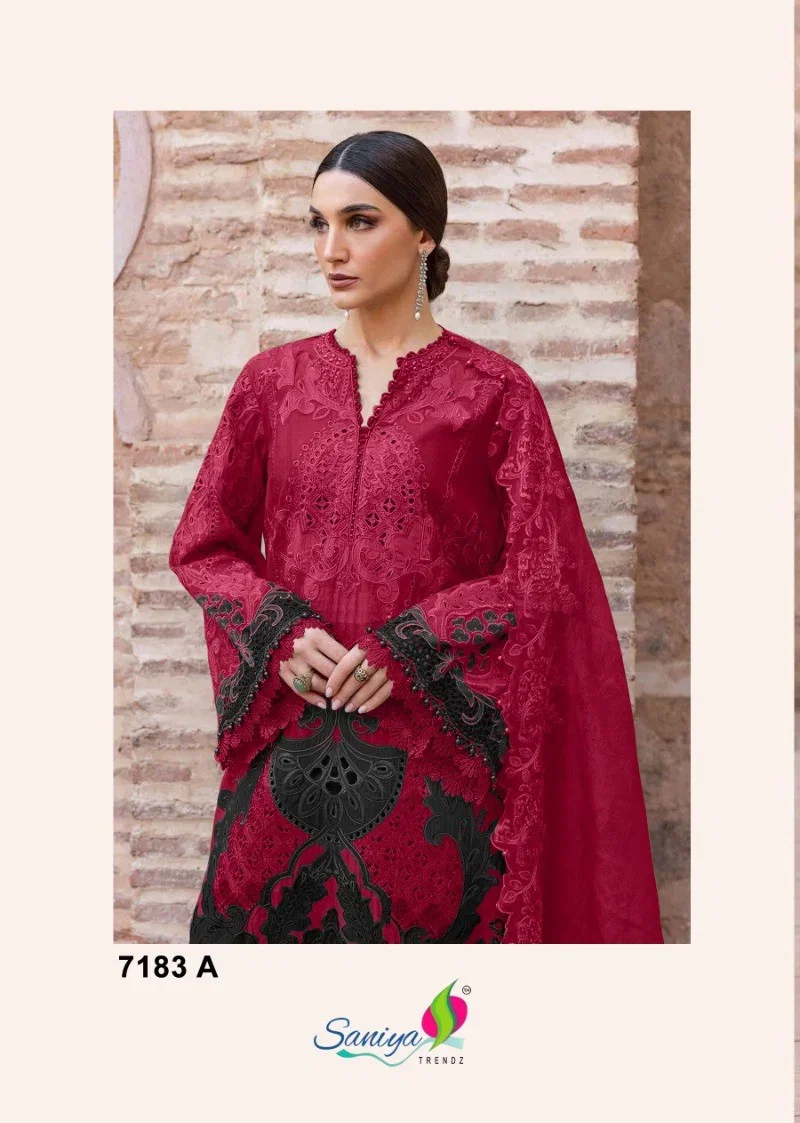 Saniya 7183 Cotton Embroidered Salwar Kameez Collection