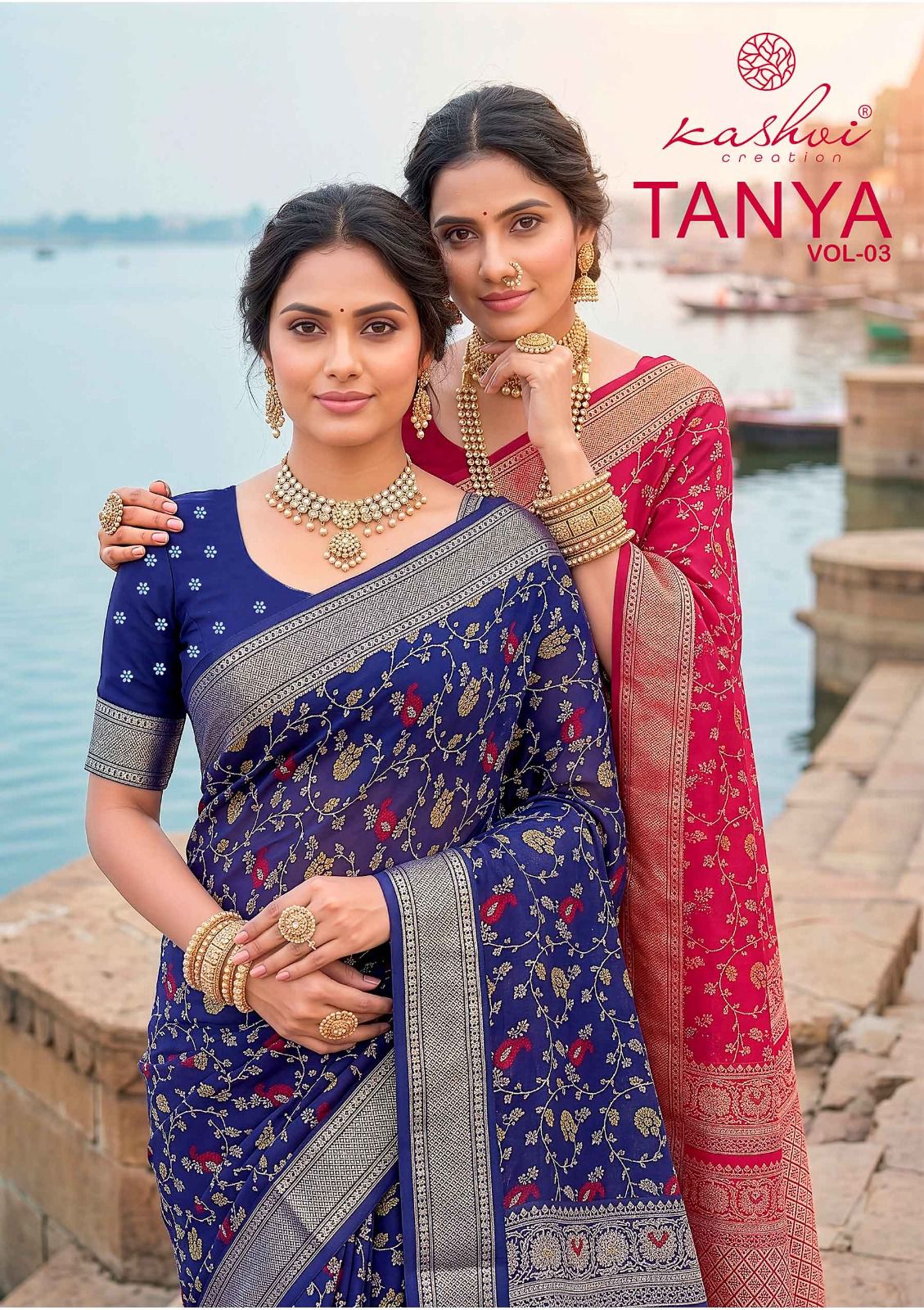 Kashvi Tanya Vol 3 Dull Moss Saree Collection