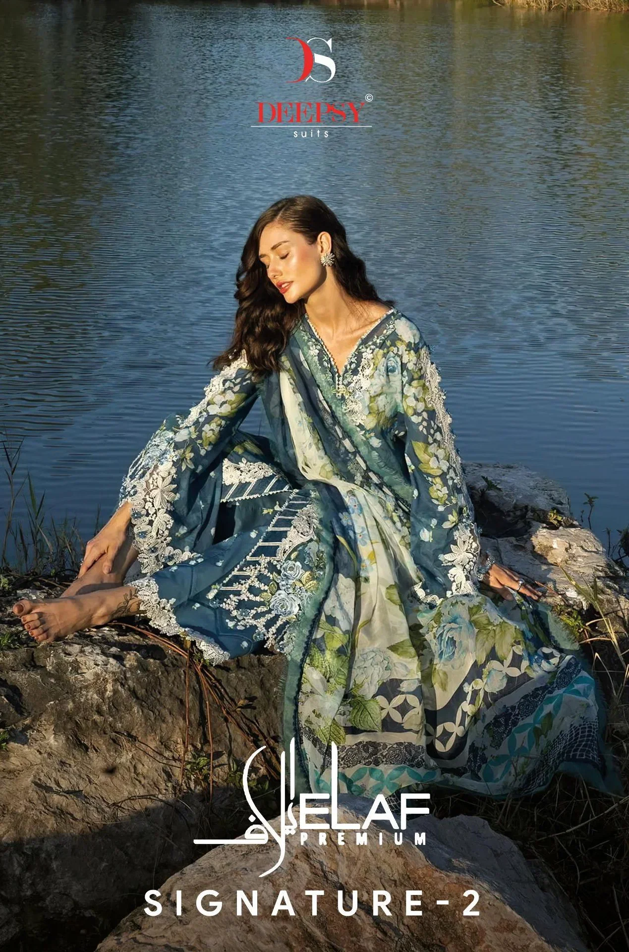 Deepsy Elaf Premium Signature Vol 2 Chiffon Dupatta Readymade Cotton Salwar Kameez