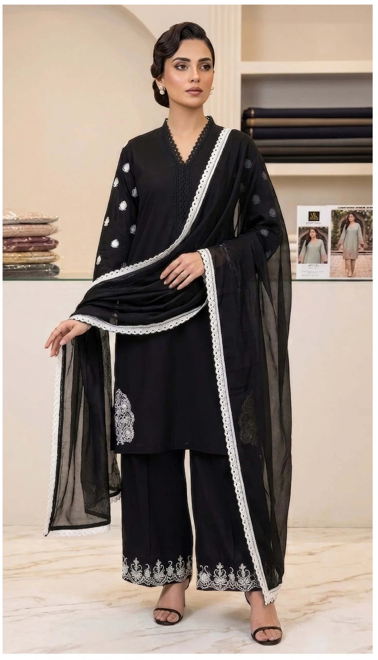 Khas 4534 A To C Rayon Cotton Embroidered Salwar Kameez
