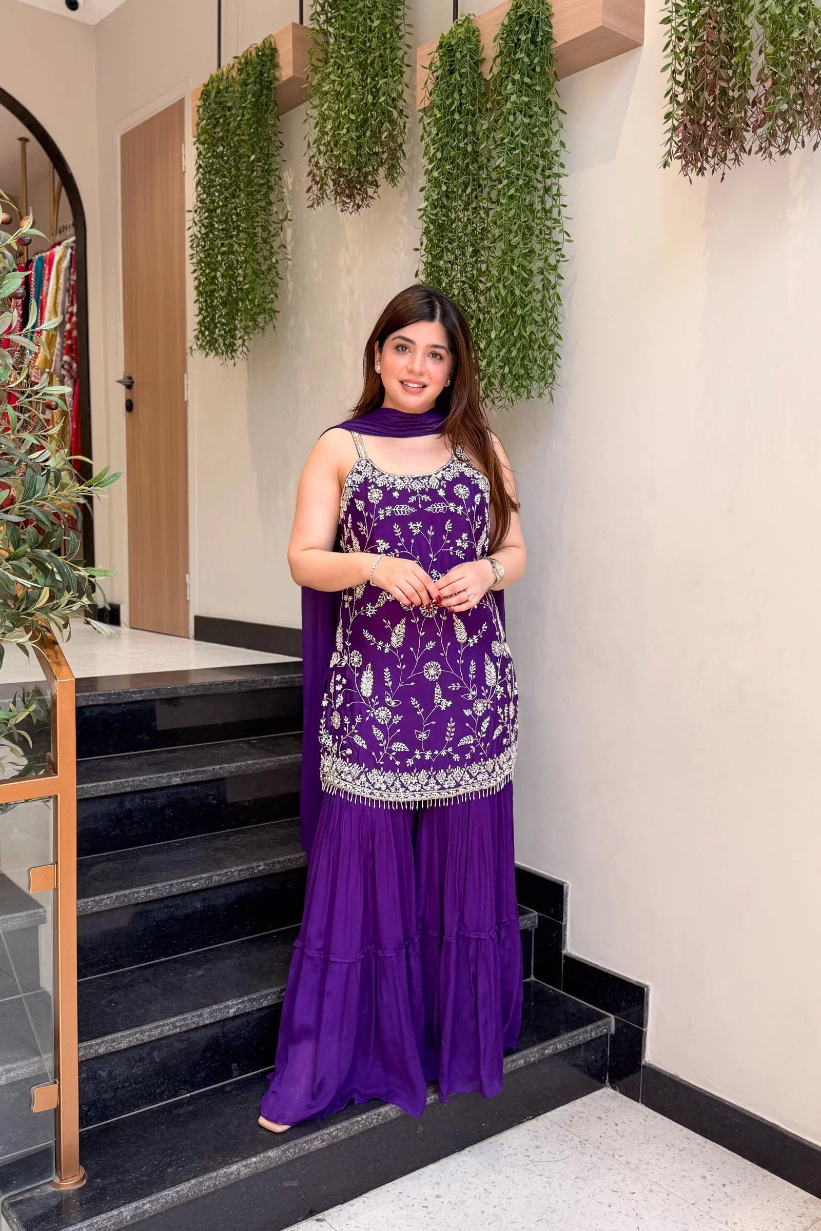 Fiza 01 Chinon Embroidered Kurti With Bottom Dupatta