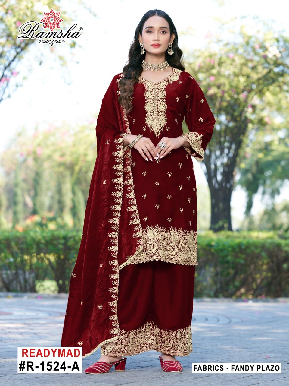 Ramsha R 1524 A To D Fandy Embroidered Salwar Kameez