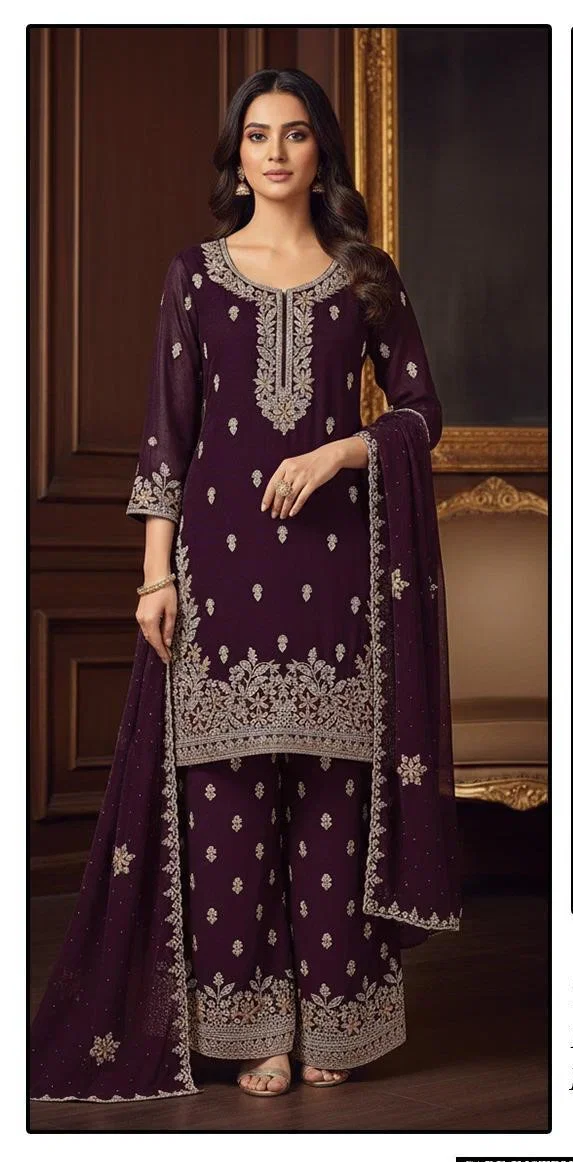 Hoor Tex 491 Georgette Embroidered Salwar Kameez Collection