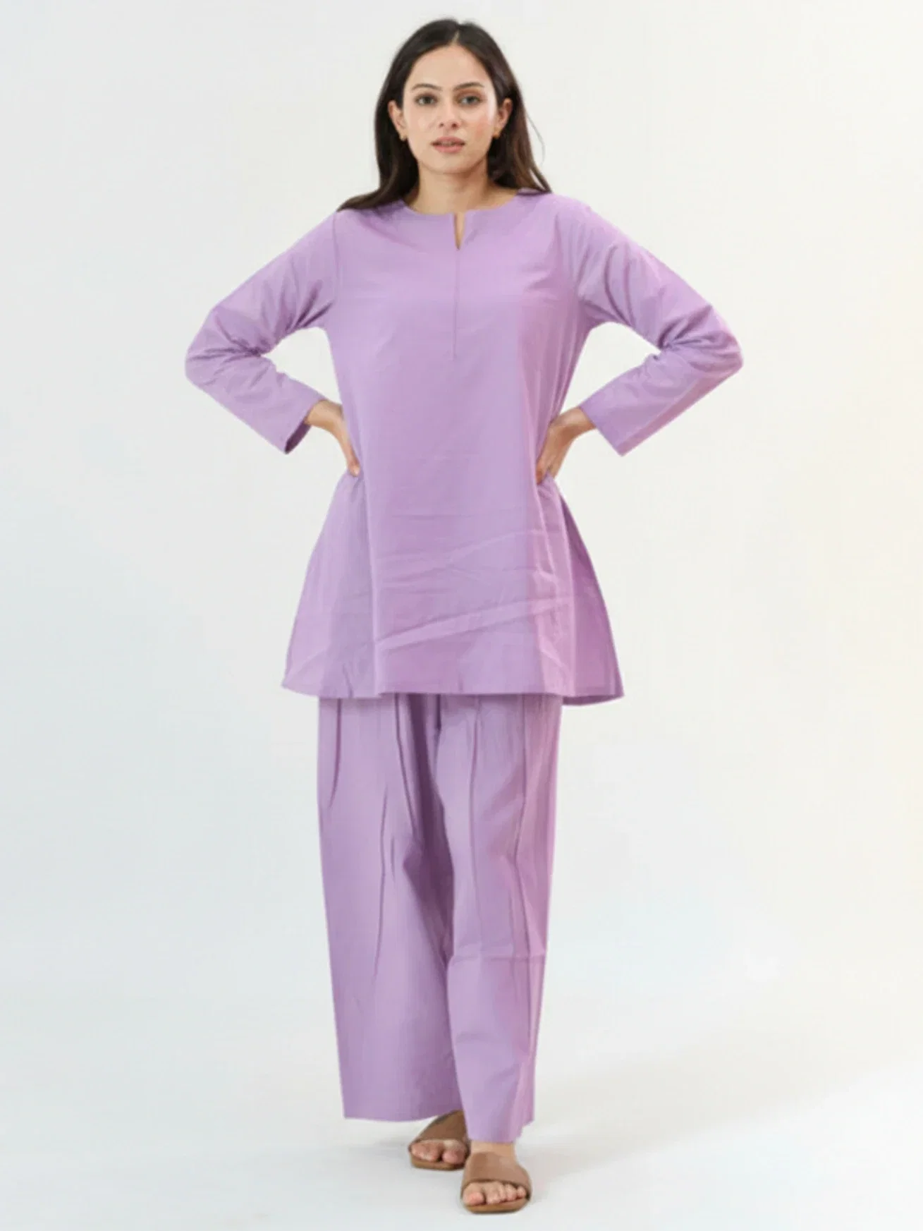 Dhruvi 467 Chanderi Silk Plain Kurti With Bottom