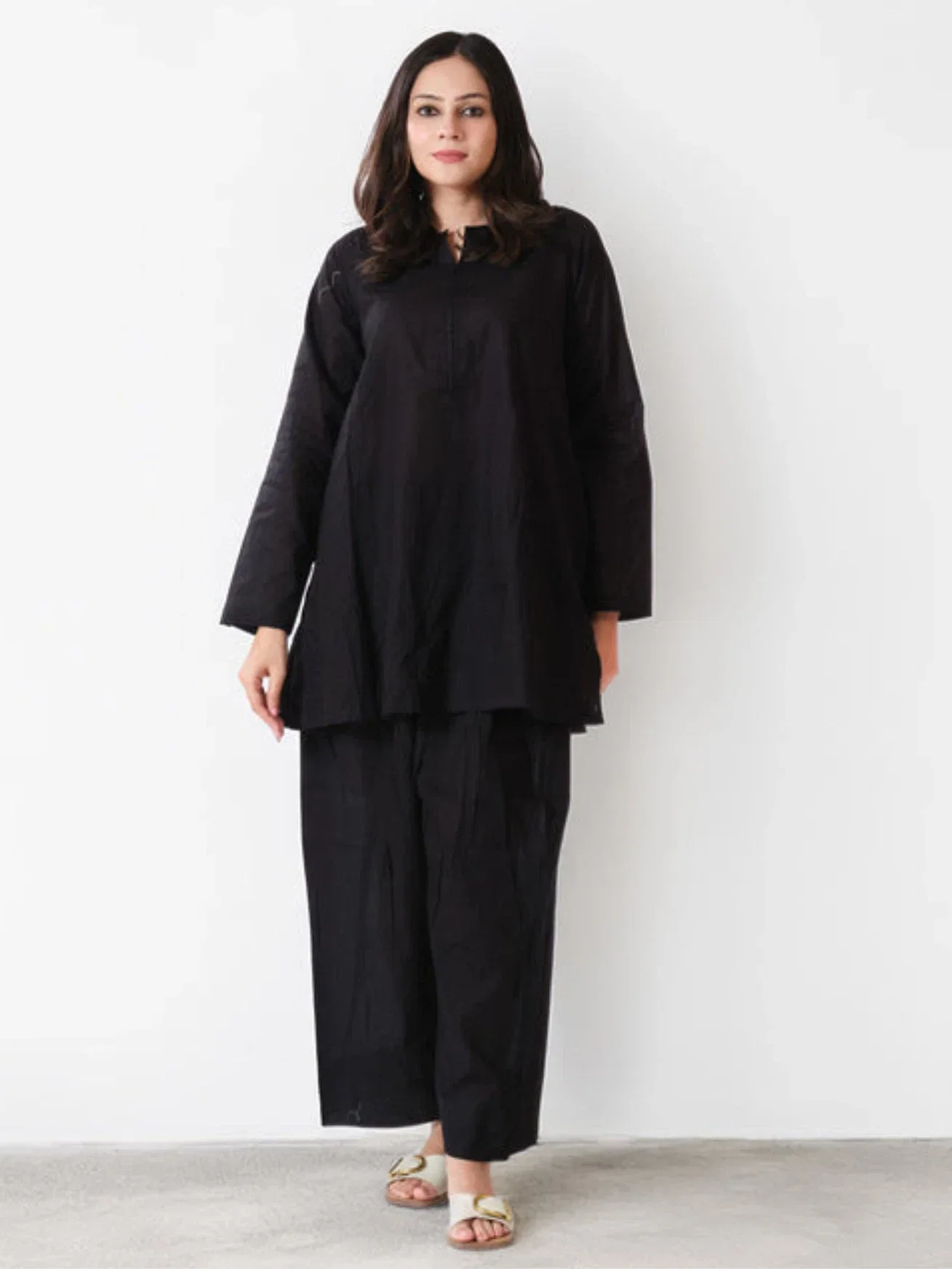 Dhruvi 468 Chanderi Silk Plain Kurti With Bottom