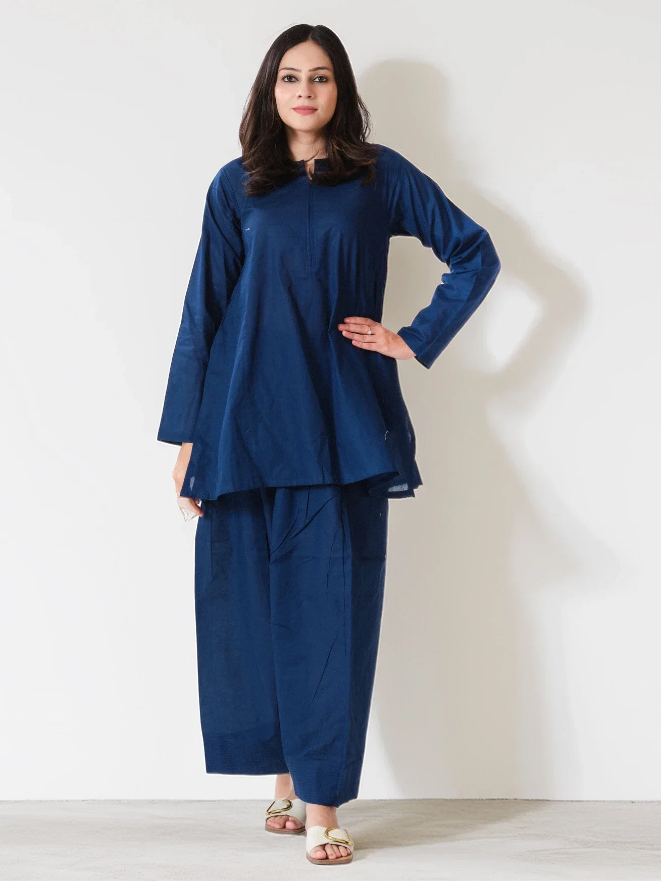 Dhruvi 469 Chanderi Silk Plain Kurti With Bottom