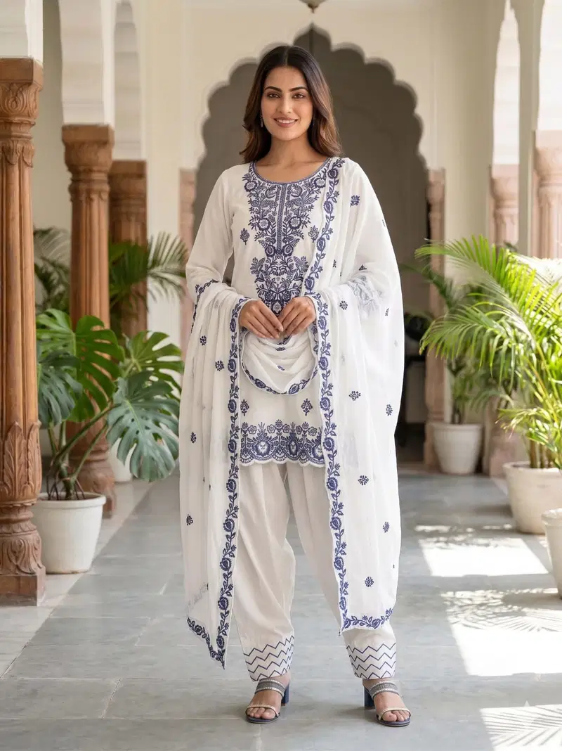 Afsana Rishika Farshi Viscose Rayon Embroidered Salwar Kameez