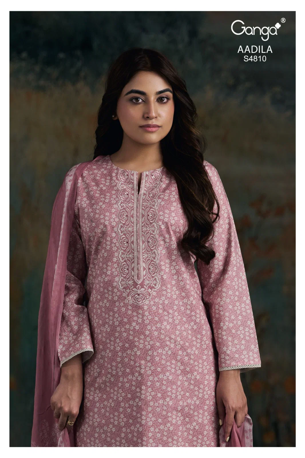 Ganga Aadila 4810 Cotton Printed With Embroidery Salwar Kameez