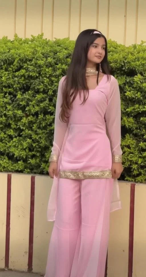 Teddy 01 Georgette Embroidered Kurti With Bottom Dupatta