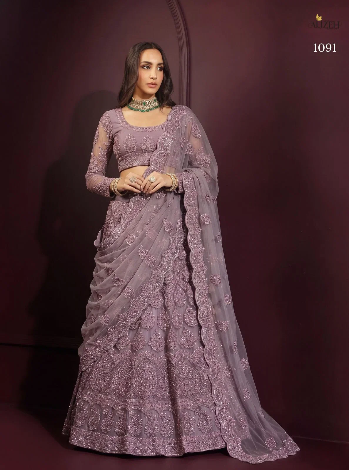 Alizeh 1091 To 1095 Butterfly Net Designer Lehenga Choli Collection