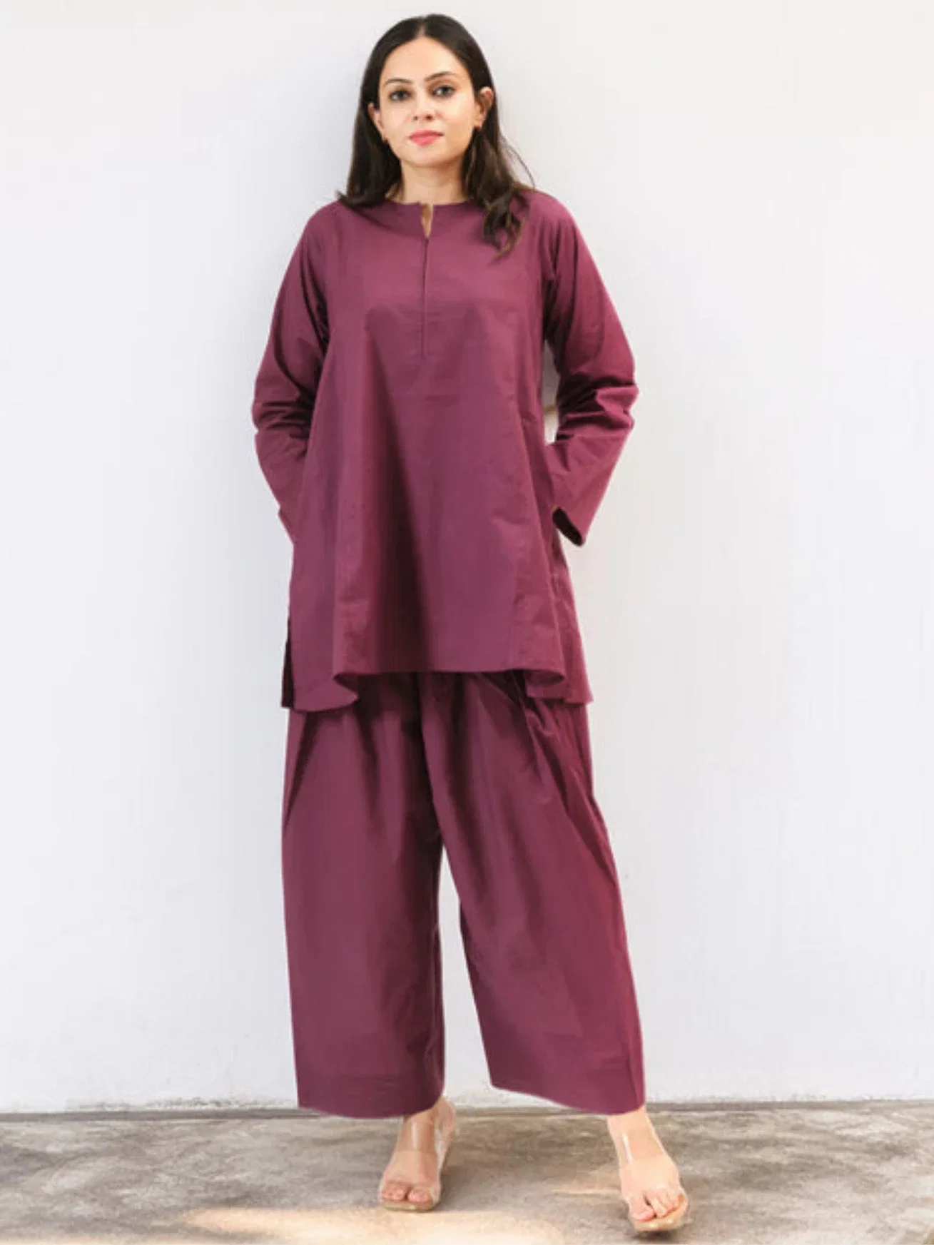 Dhruvi 473 Chanderi Silk Plain Kurti With Bottom