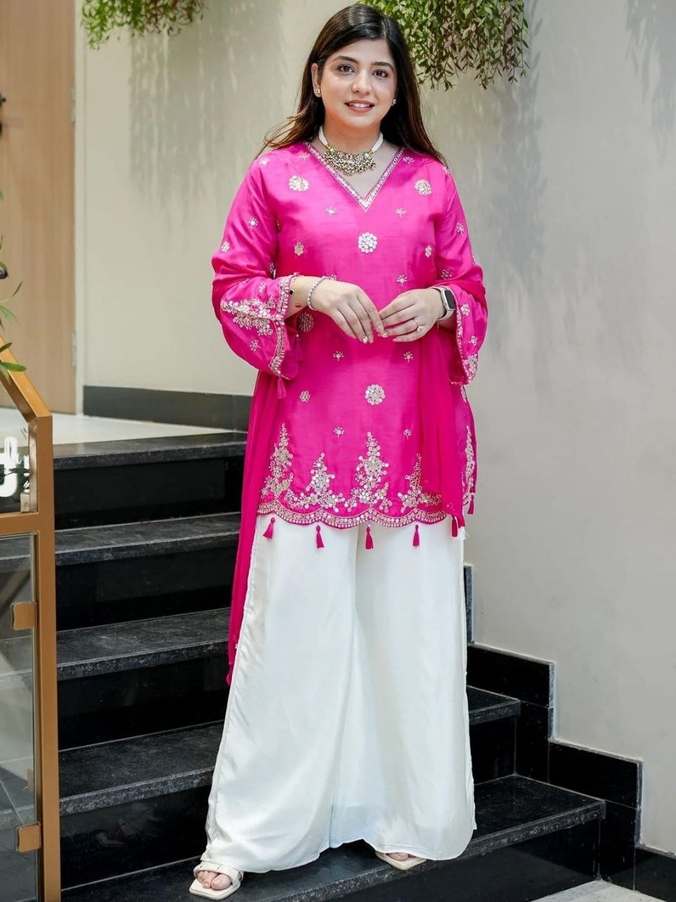Lekha KL 2115 Viscose Silk Embroidery Kurti Bottom With Dupatta