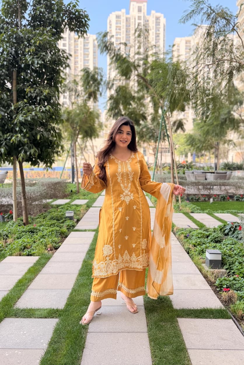 Lekha KL 6048 Roman Silk Embroidery Kurti Bottom With Dupatta
