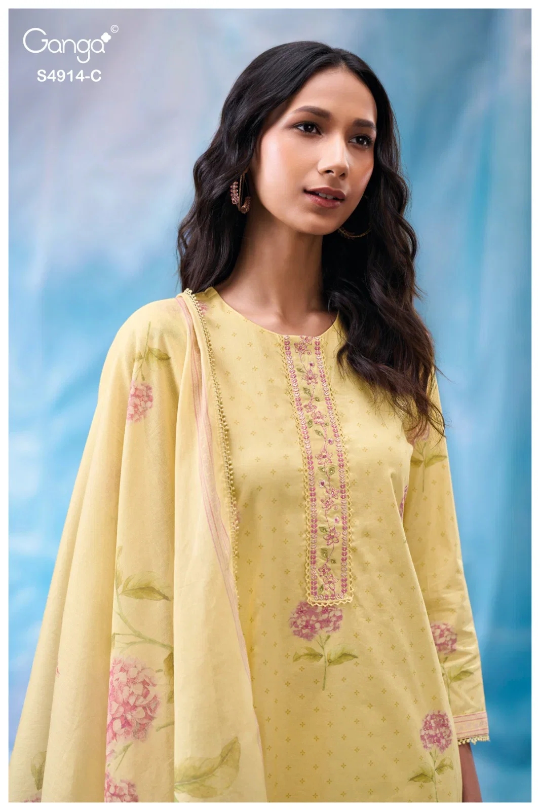 Ganga Dazia 4914 Cotton Printed Embroidered Salwar Kameez Collection