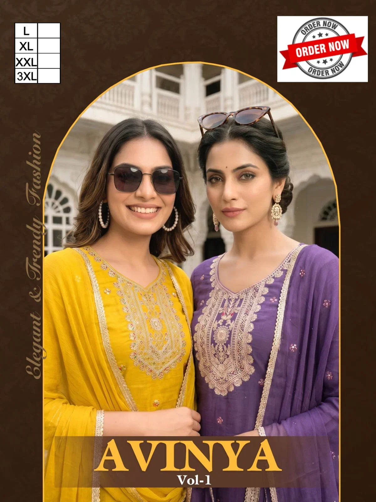 Beauty Avinya Vol 1 Vertican Embroidered Kurti With Bottom Dupatta