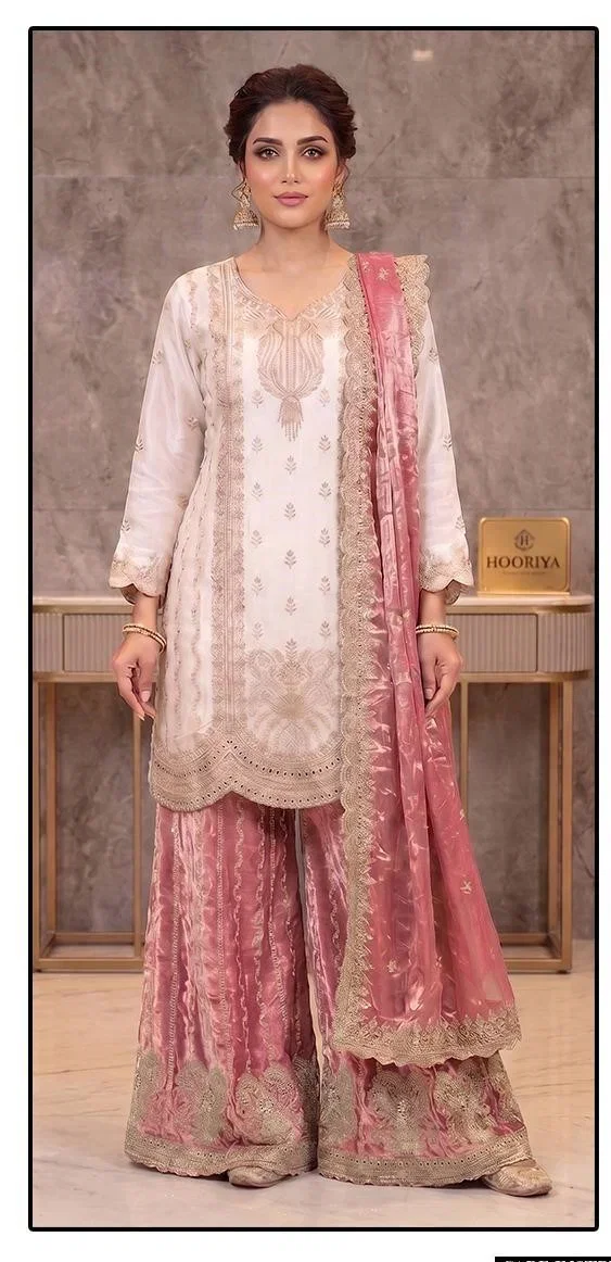 Hoor Tex 742 A To D Fandy Embroidered Salwar Kameez Collection