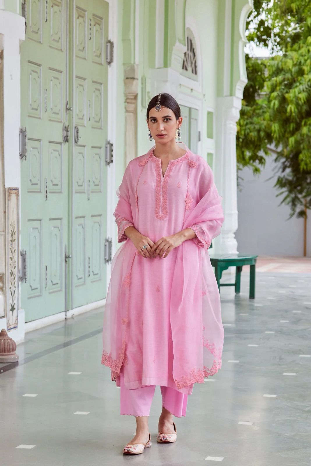 Lekha KL 302 Roman Silk Embroidery Kurti Bottom With Dupatta