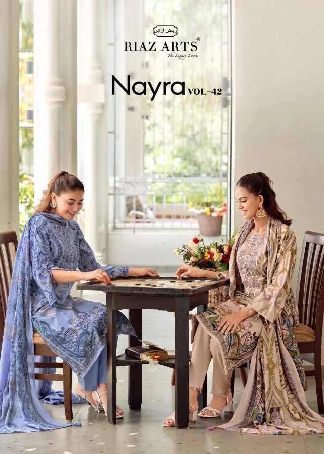 Riaz Arts Nayra Vol 42 Cotton Digital Printed Dress Material