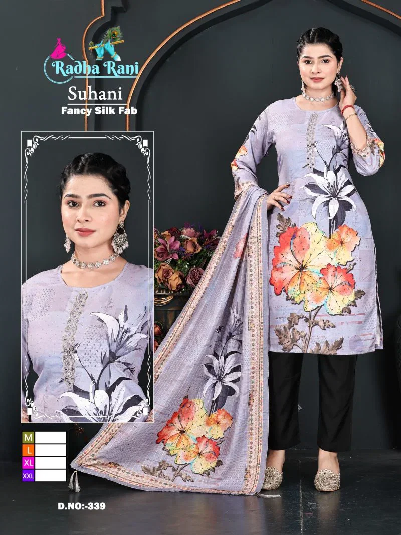 Suhani Combo 1 Silk Digital Printed Kurti With Bottom Dupatta