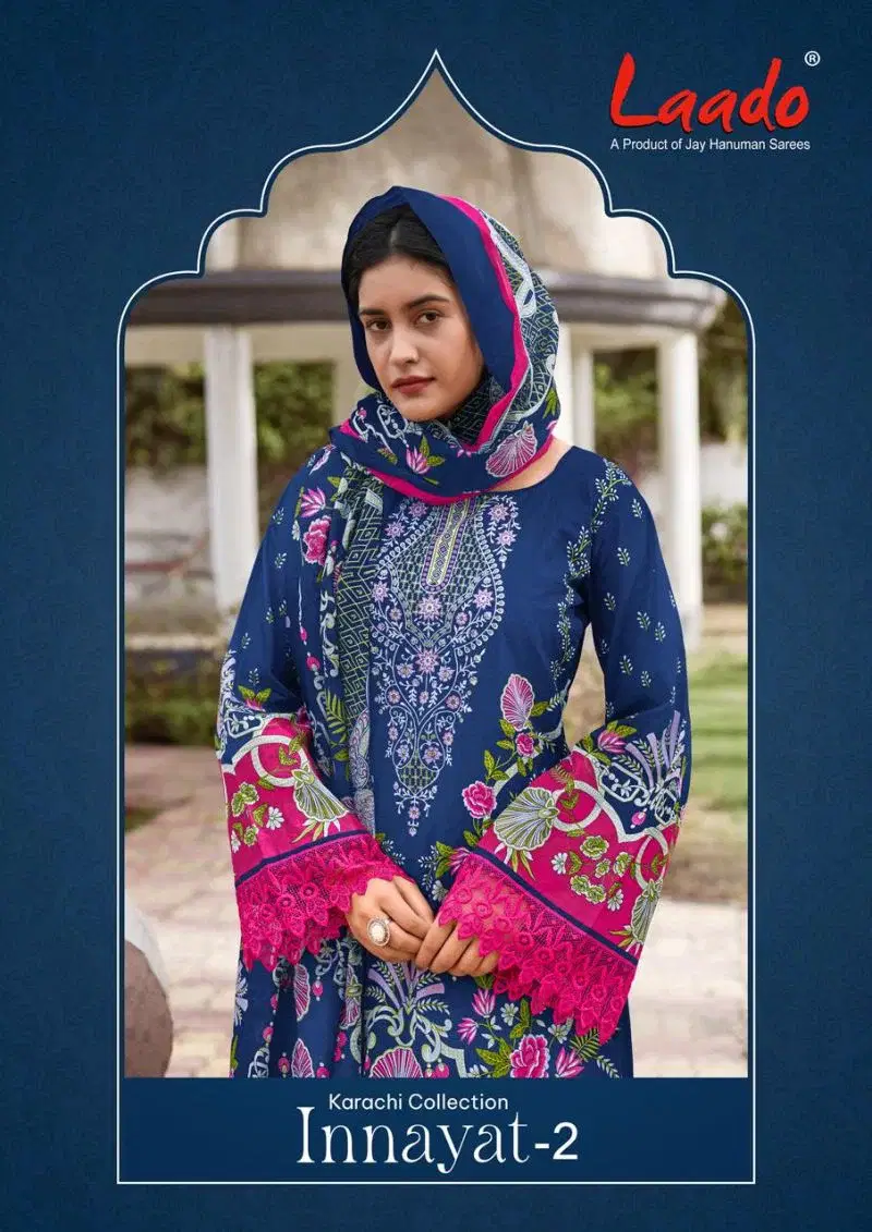 Laado Innayat Vol 2 Readymade Cotton Karachi Kurti Pant With Dupatta