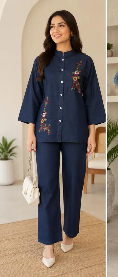 Tlc Vol 09 Denim Embroidered Co Ord Set Collection