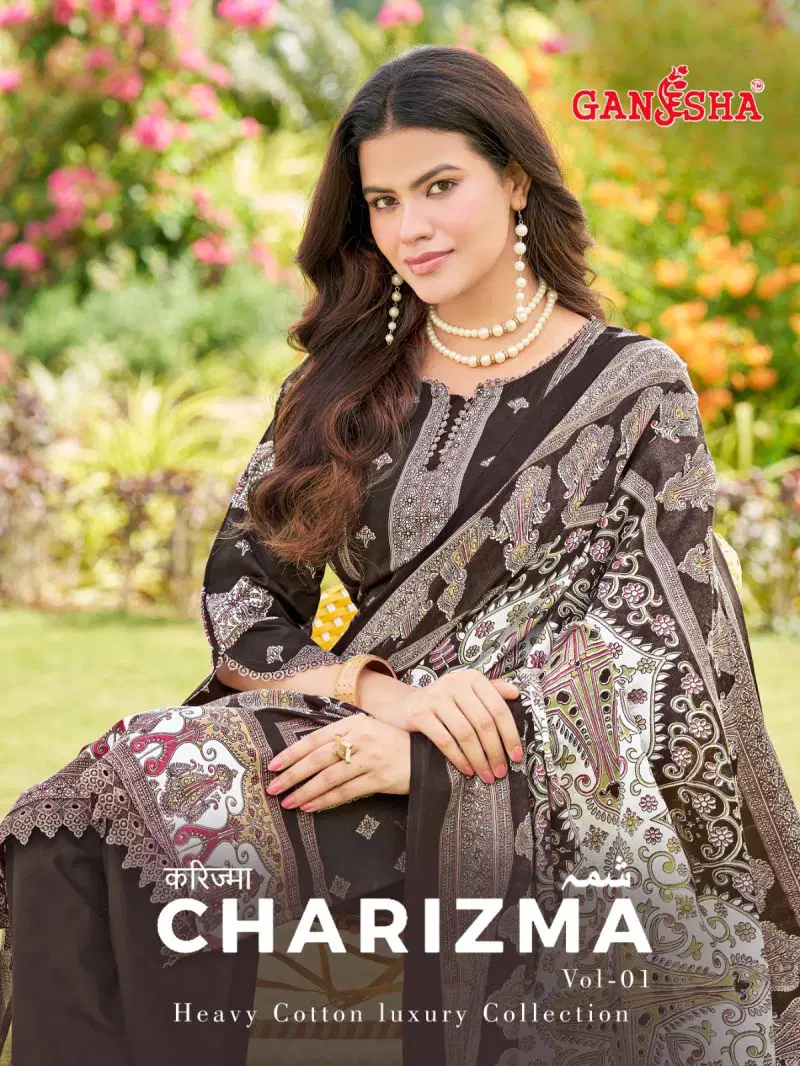 Ganesha Charizma Vol 1 Cotton Printed Karachi Dress Material