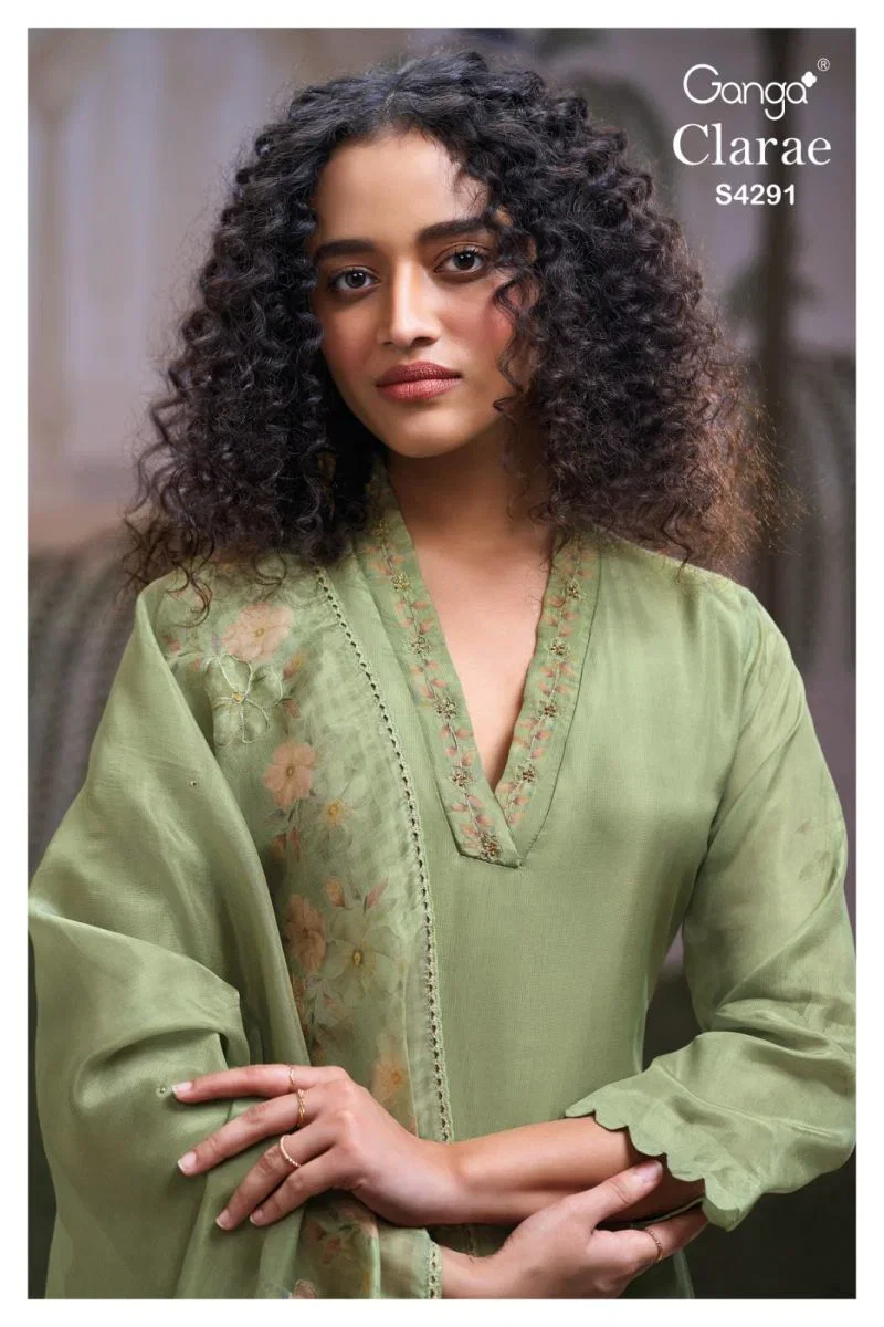 Ganga Clarae 4291 Bemberg Silk Embroidered Salwar Kameez