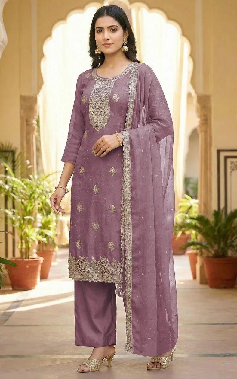 Mah E Rooh 5272 A To D Crunchy Embroidered Salwar Kameez